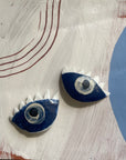 Porcelain Evil Eye earrings